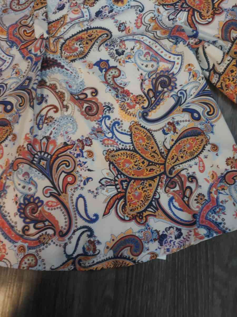SHEIN Curve Floral Paisley Print Blouse Size 2XL