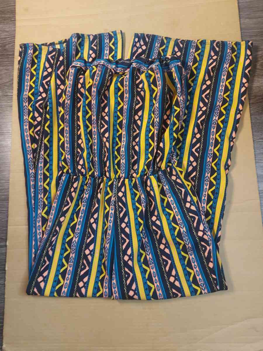 Rainbow Strapless Multicolor Jumpsuit Size S