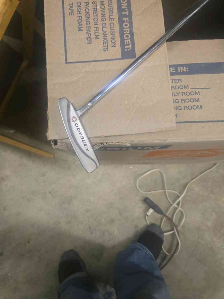 golf clubs and golf bag