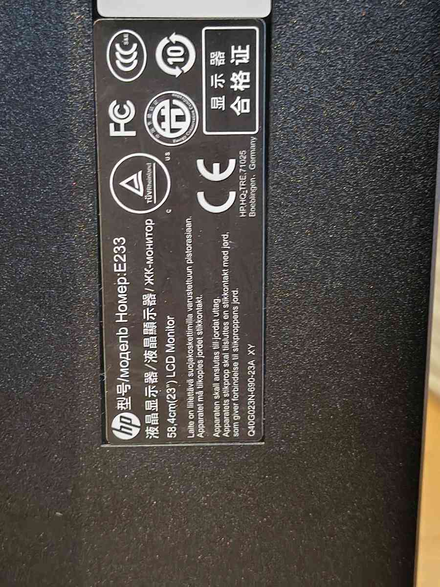 HP EliteDisplay E233 23Inch Screen LEDLit Monitor Silver