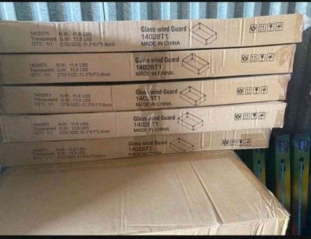 5 BOXES OF GLASS WIND GUARD 14028T1