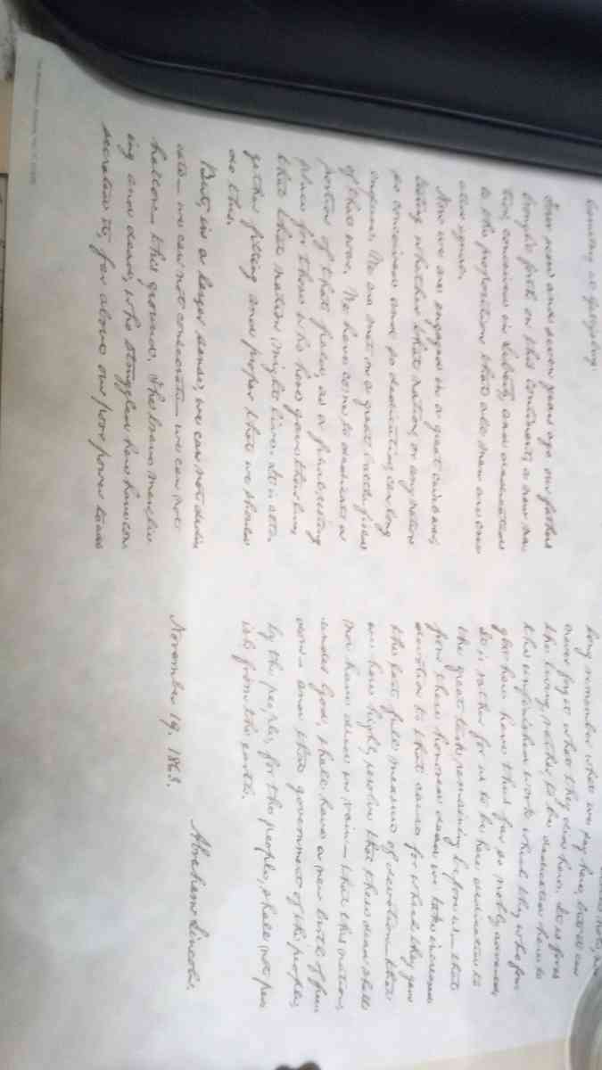 bill of rights and Gettysburg cemetery dedication