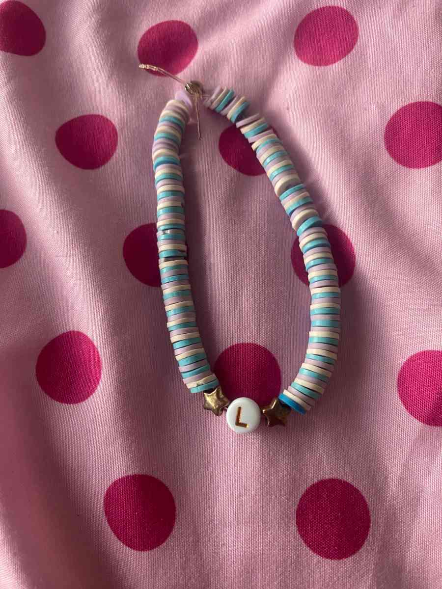 handmade L for love or a name braclet