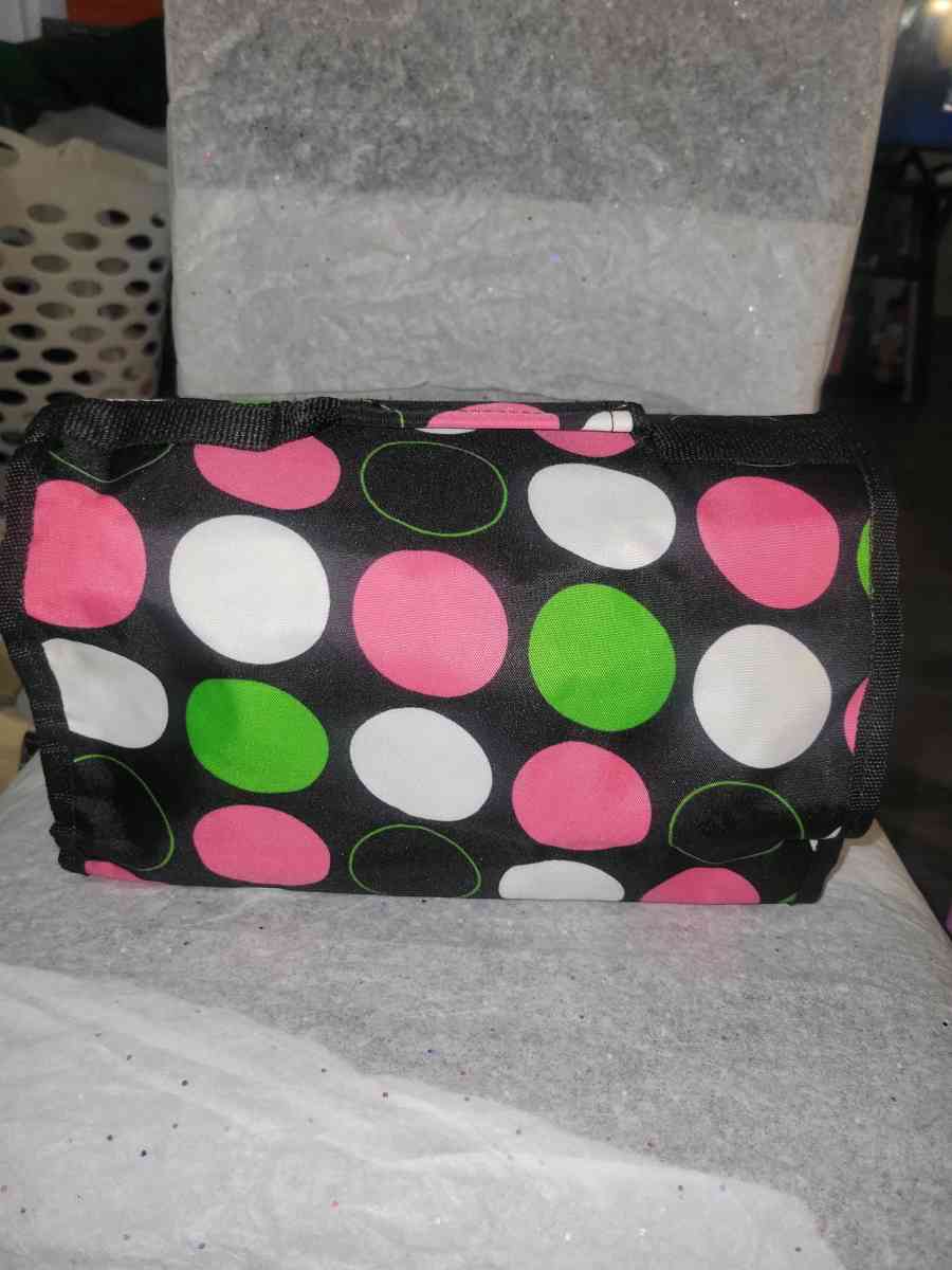 Cosmetics Bag and Fushia shoe