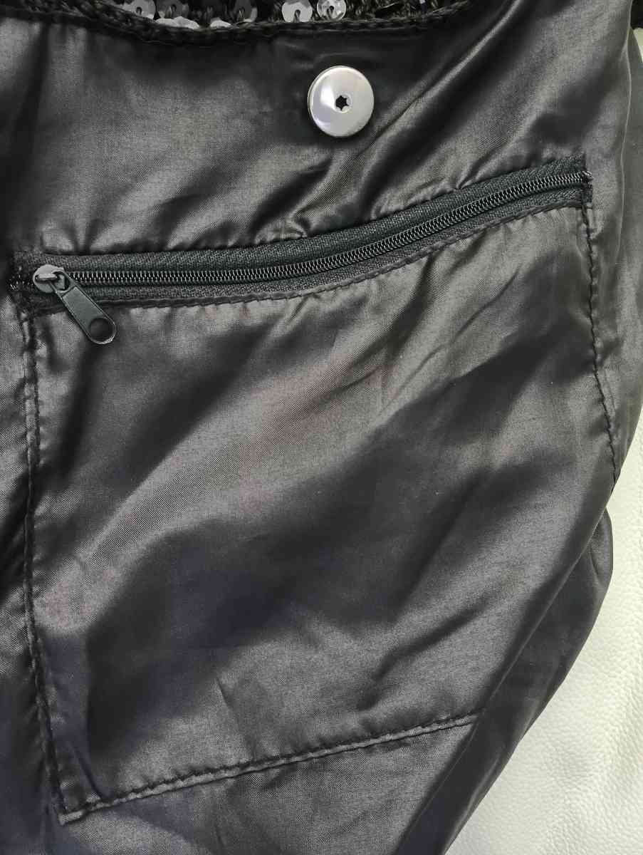 Vintage Sequin Slouchy Hobo Knit Shoulder Bag