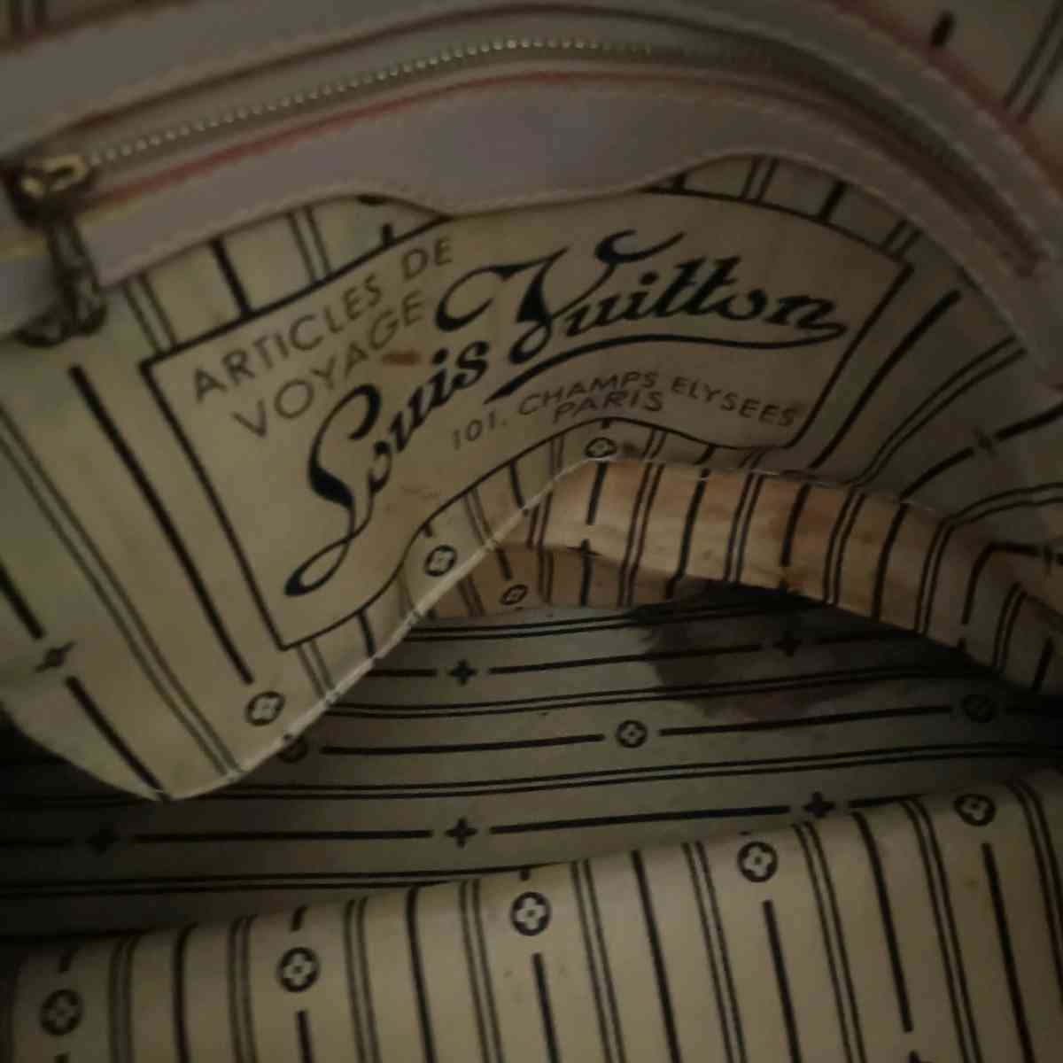 Louis Vuitton white checkered purse large