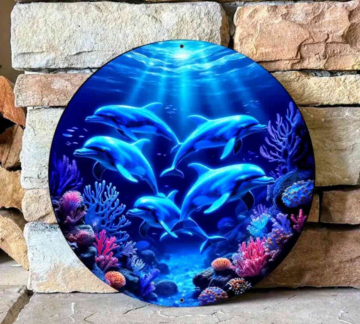 Metal Dolphin Wall Decor