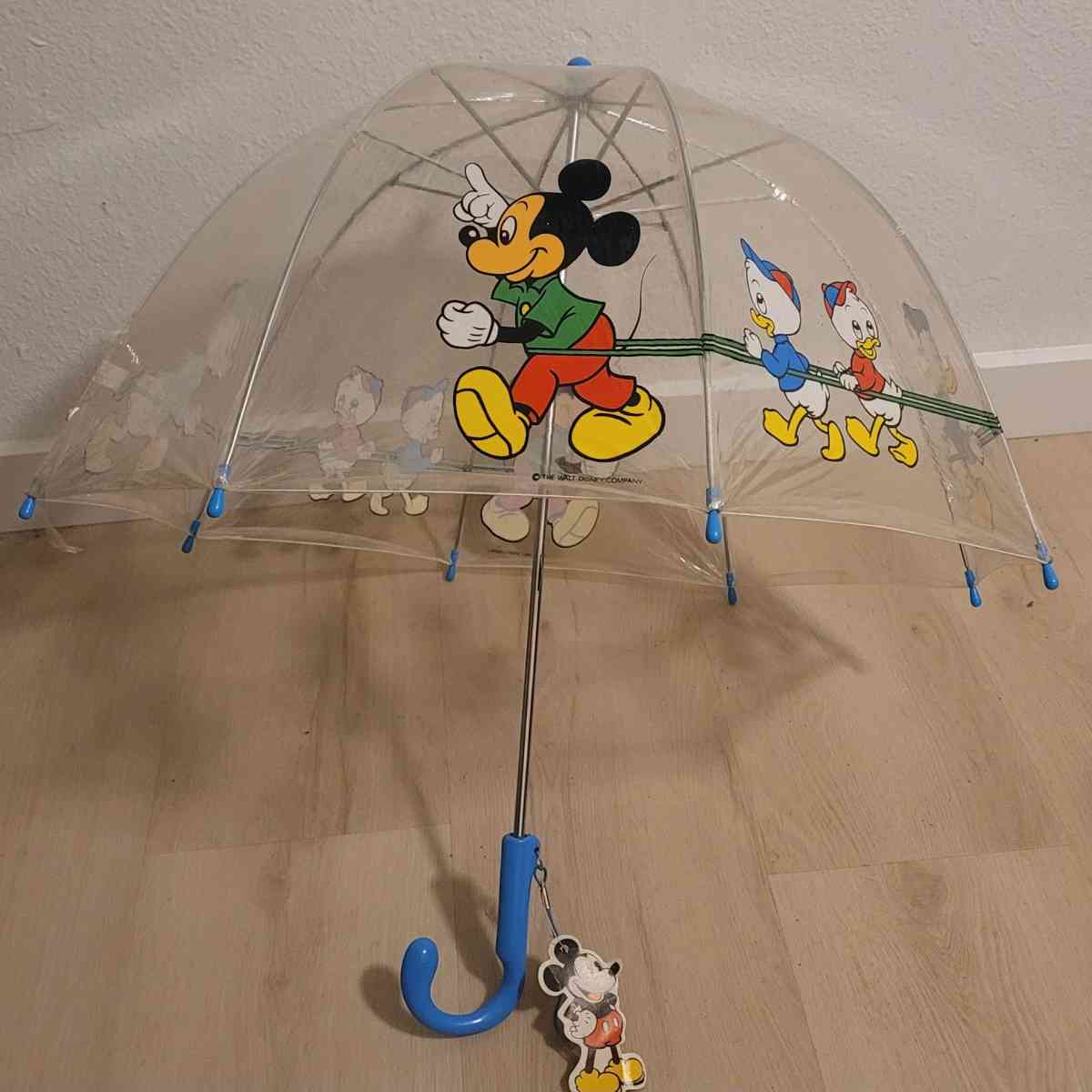 Disney White and Blue Umbrella with Character Design