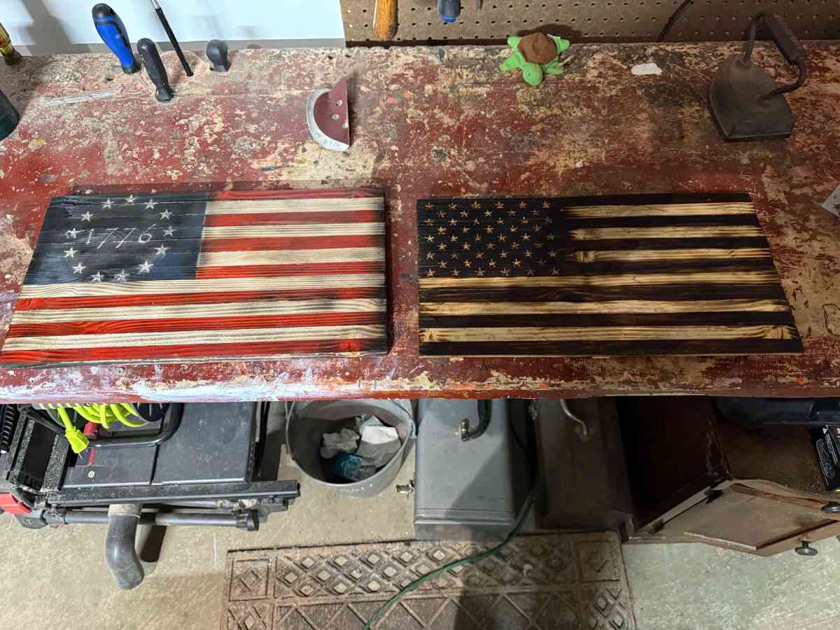 wooden flags