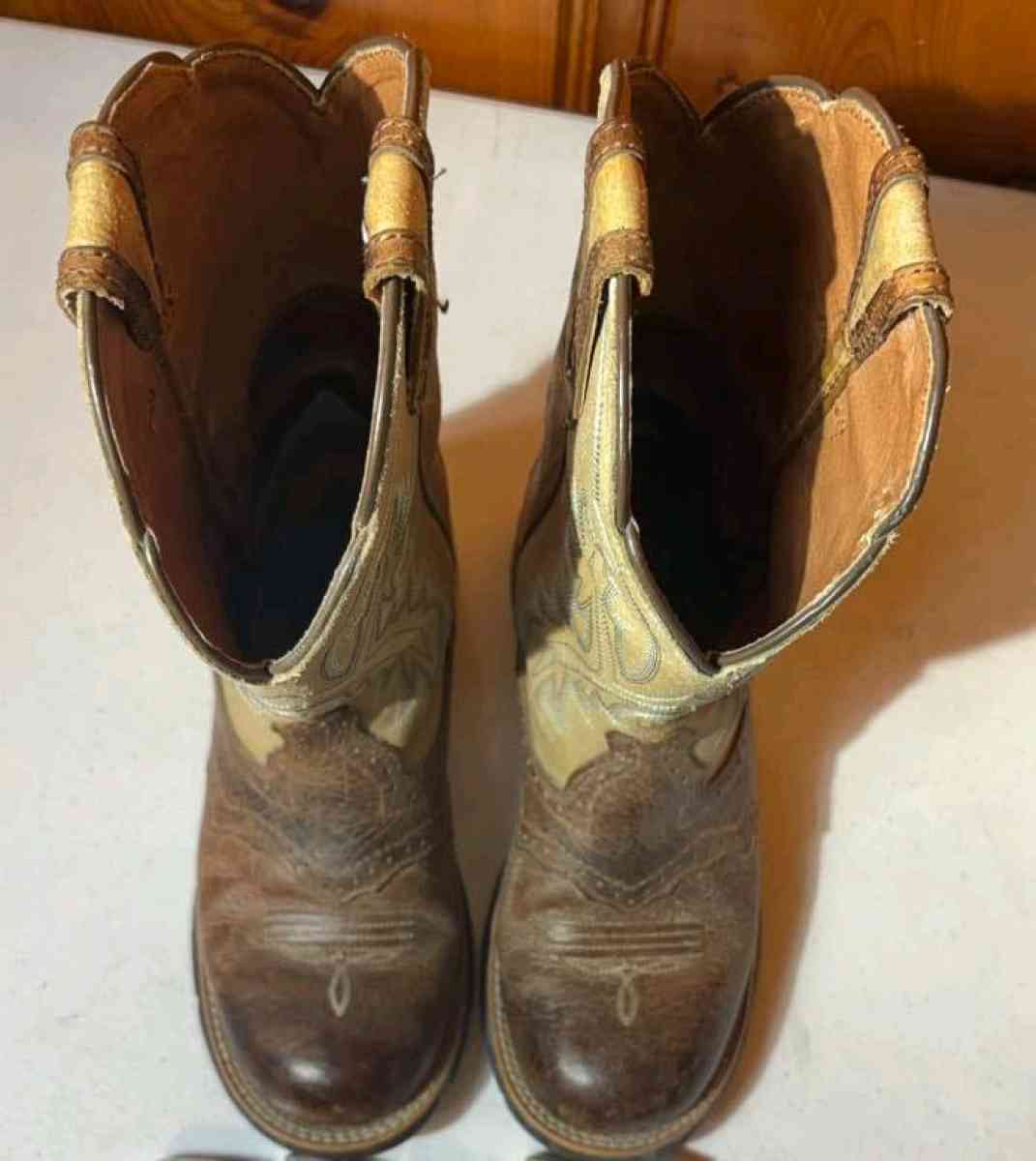 Ariat Fatbaby Cowgirl Boots Womens 85B Leather Tan Brown Wes