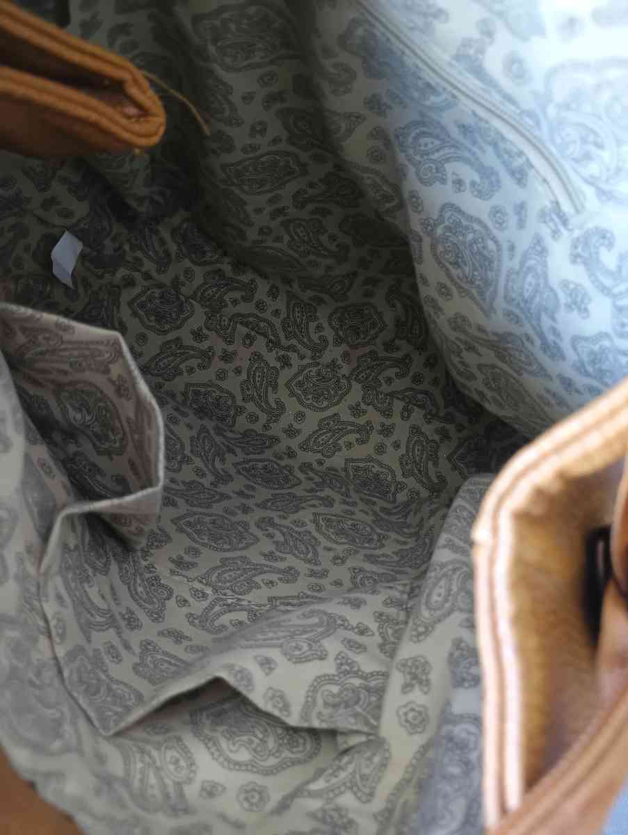 Cognac vintage vegan leather backpack