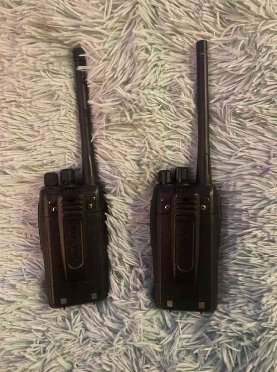 Set of walkie talkie radios