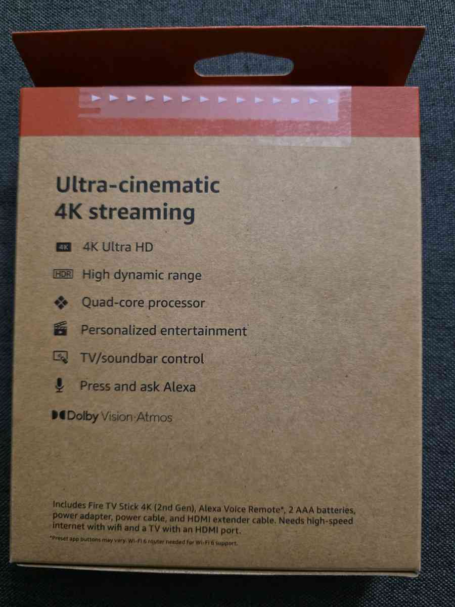 Amazon Fire TV Stick 4K newest modelCinematic 4K streaming F