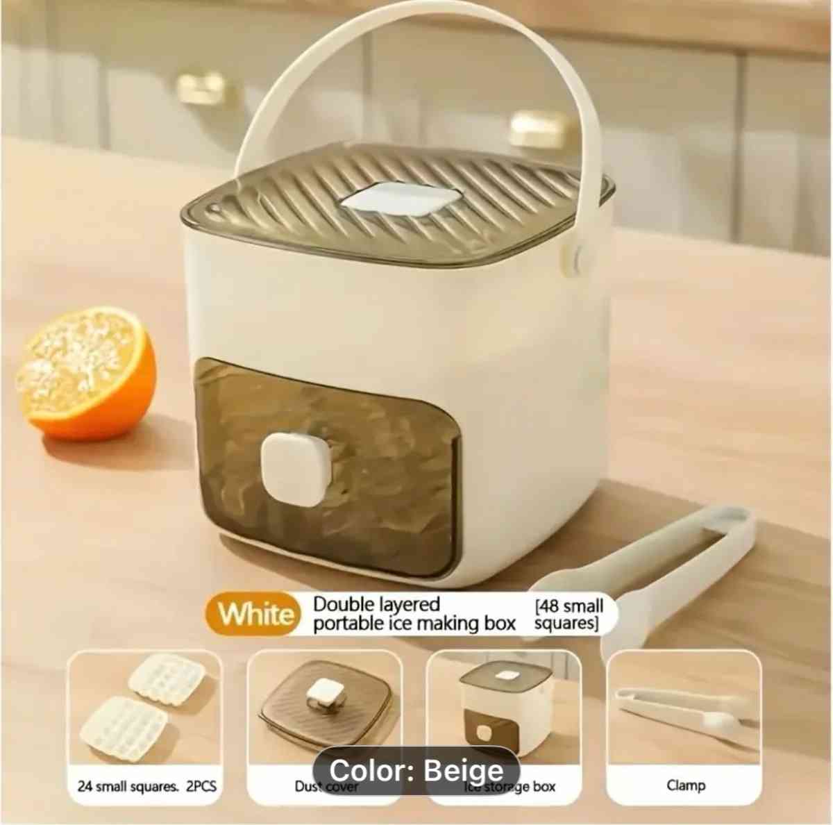 Capacity DoubleLayer 48Compartment Ice Tray