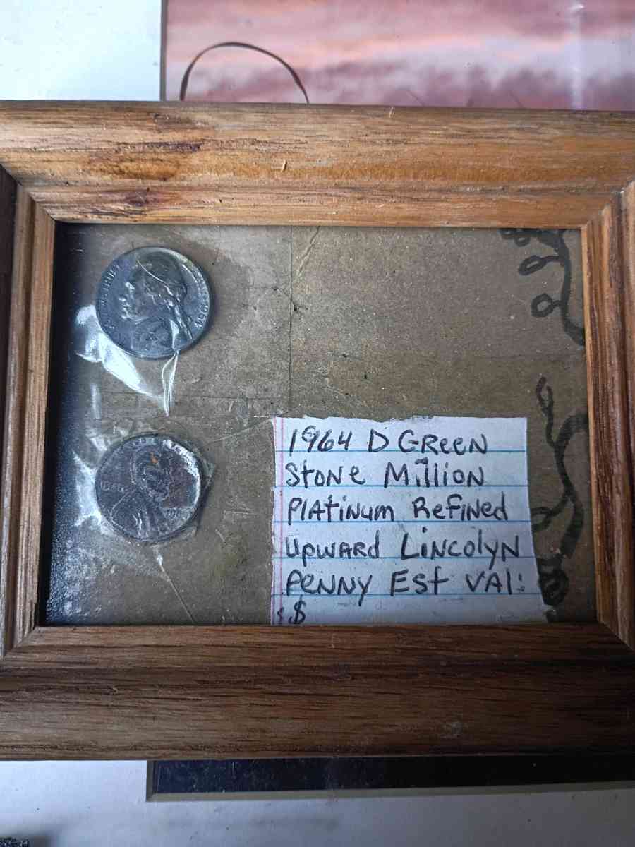 1964 D nickel an a 1964 D penny platinum million refine high