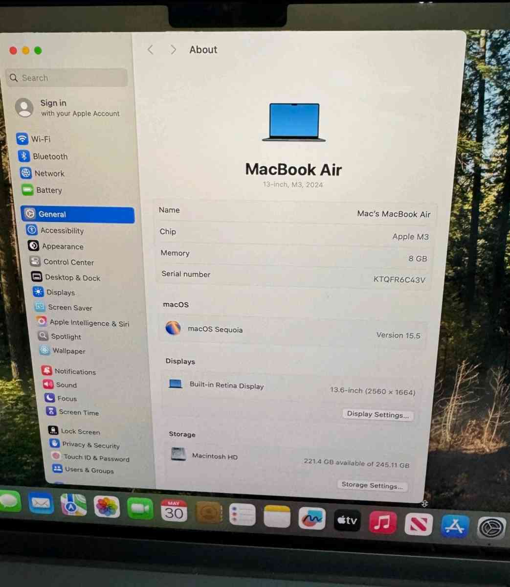Macbook Air 13 M3 Excellent condition