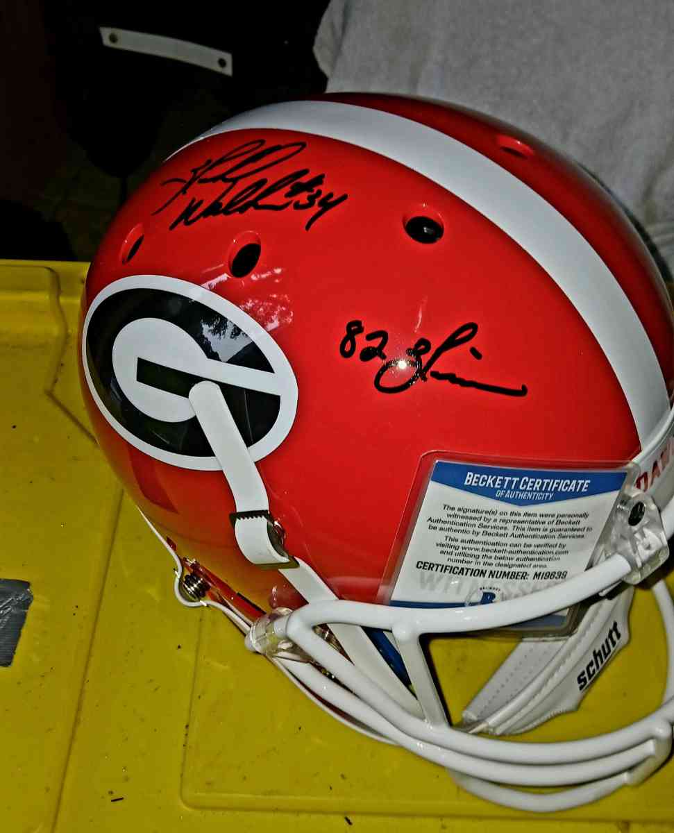 georgia bulldog signed herschel helmetwalker