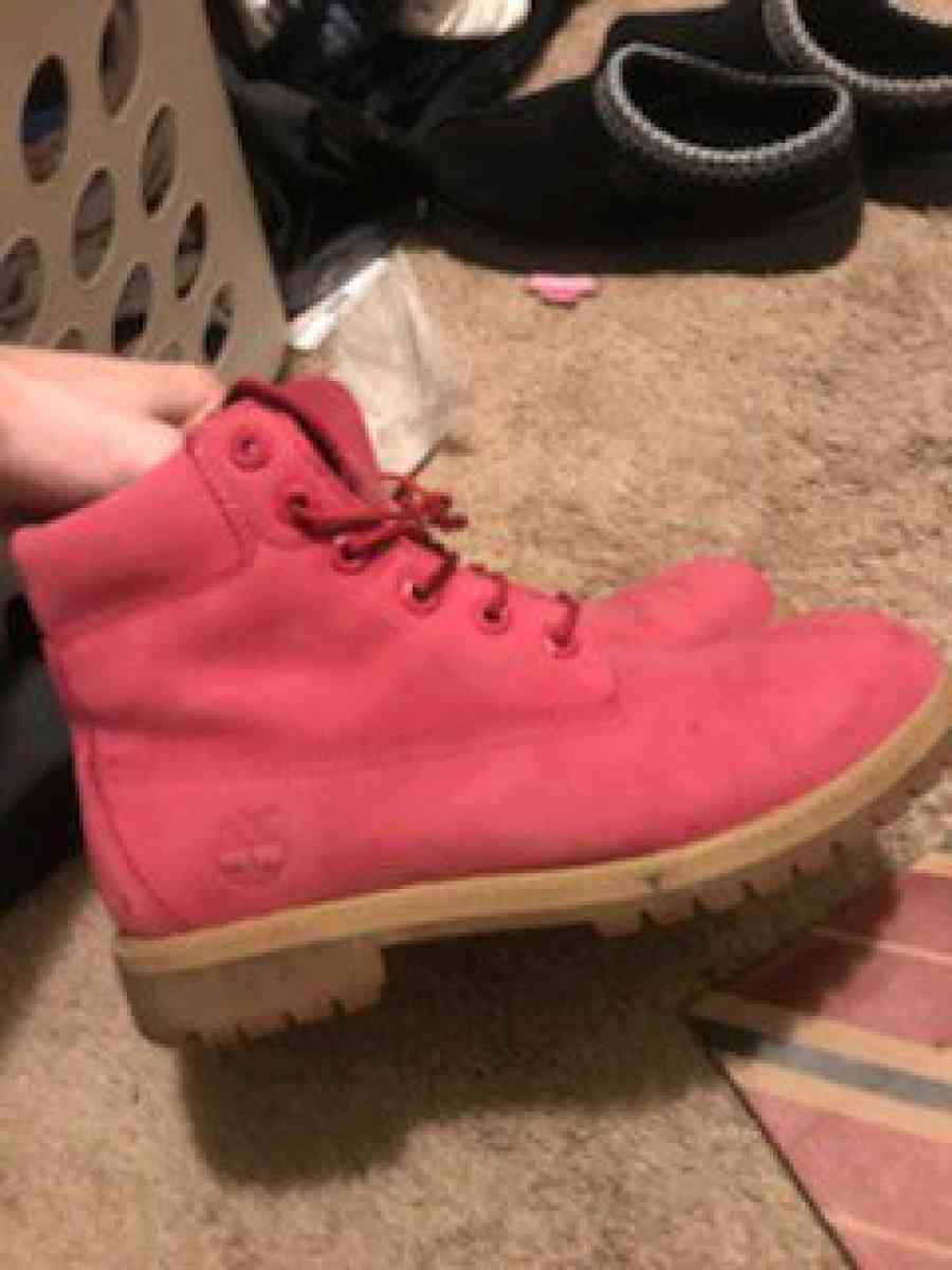 Pink Timberland Boots Size 7y