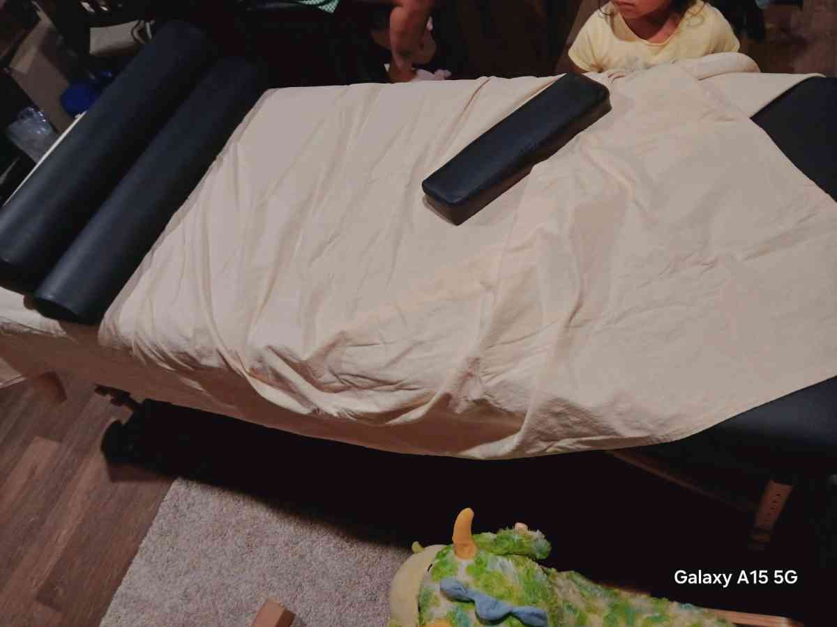 Massage table with equipment