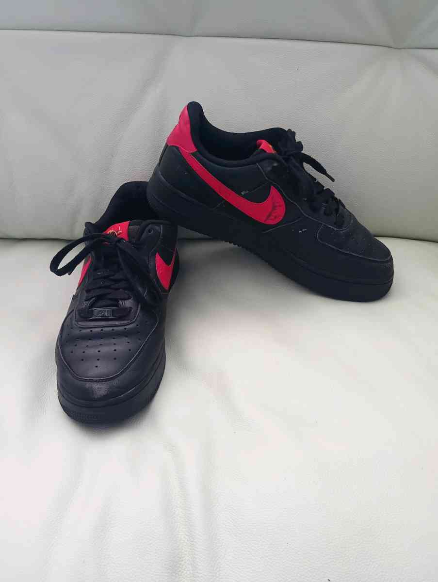 Nike Air Force 1 07 LE Russian Floral Black Red shoes