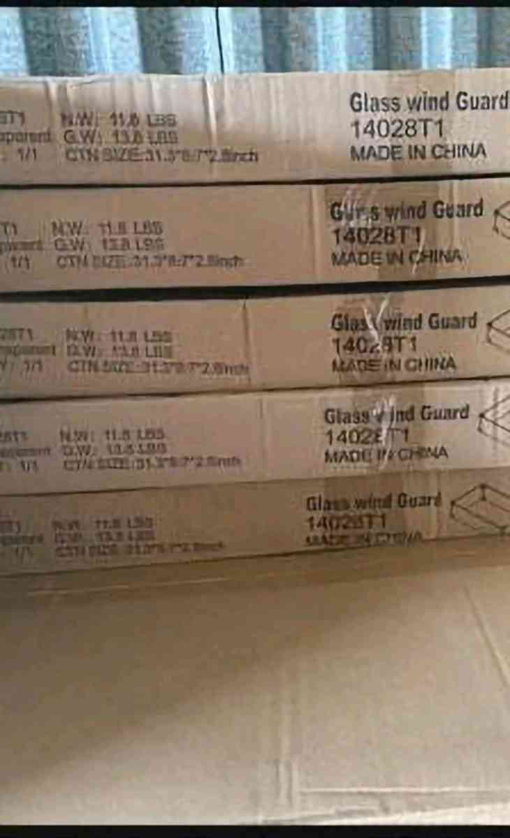 5 BOXES OF GLASS WIND GUARD 14028T1