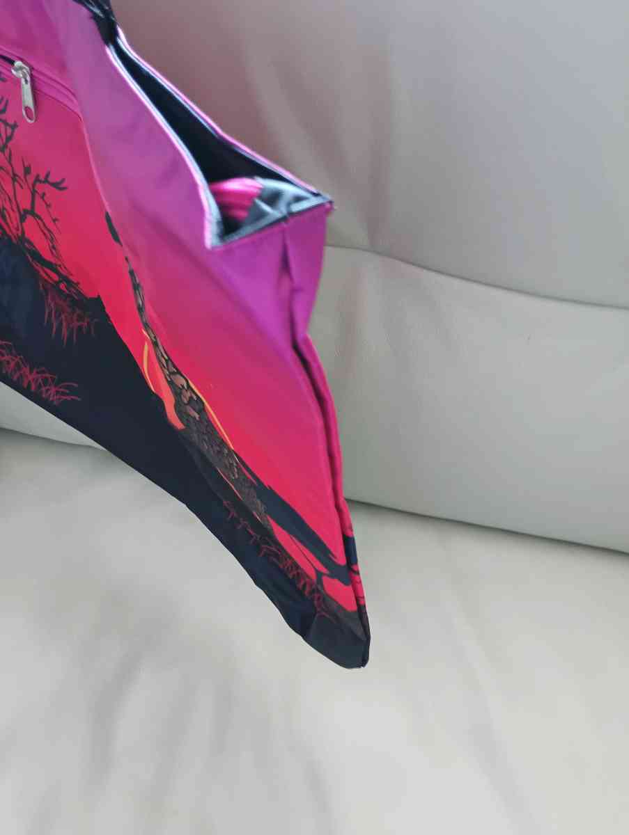 Pink and Black Savanna Scene Tote Bag