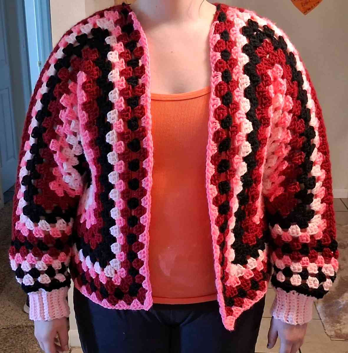 hexagon cardigan handmade