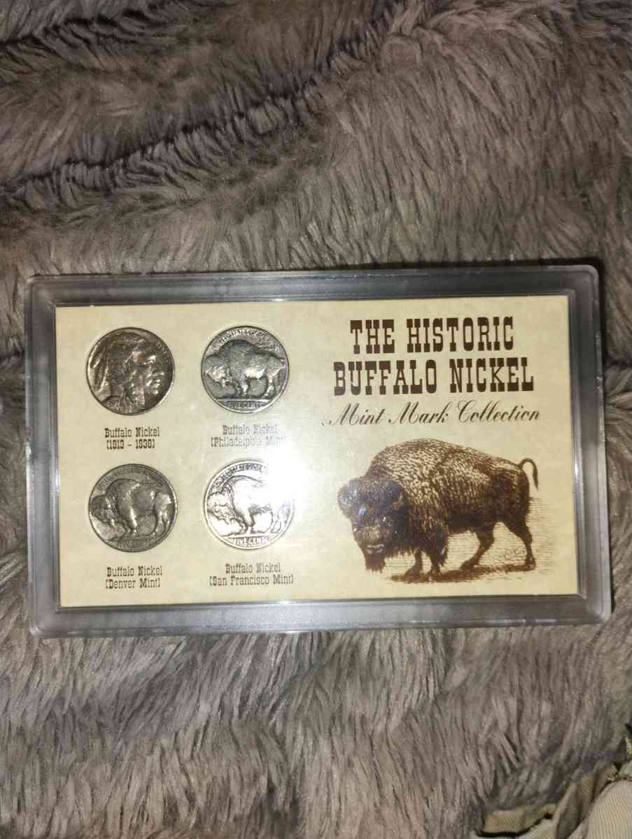 4 Buffalo Nickels Mint Mark Collection