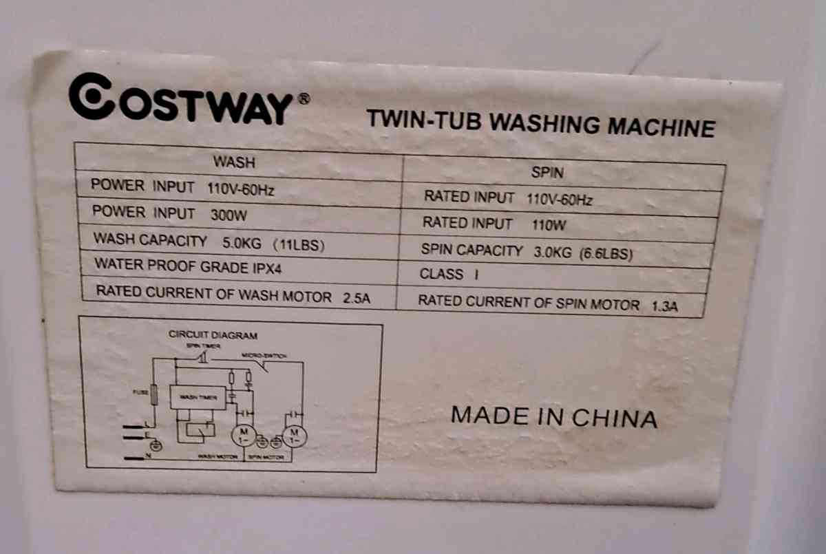 Costway Twin Tub Portable washer machine