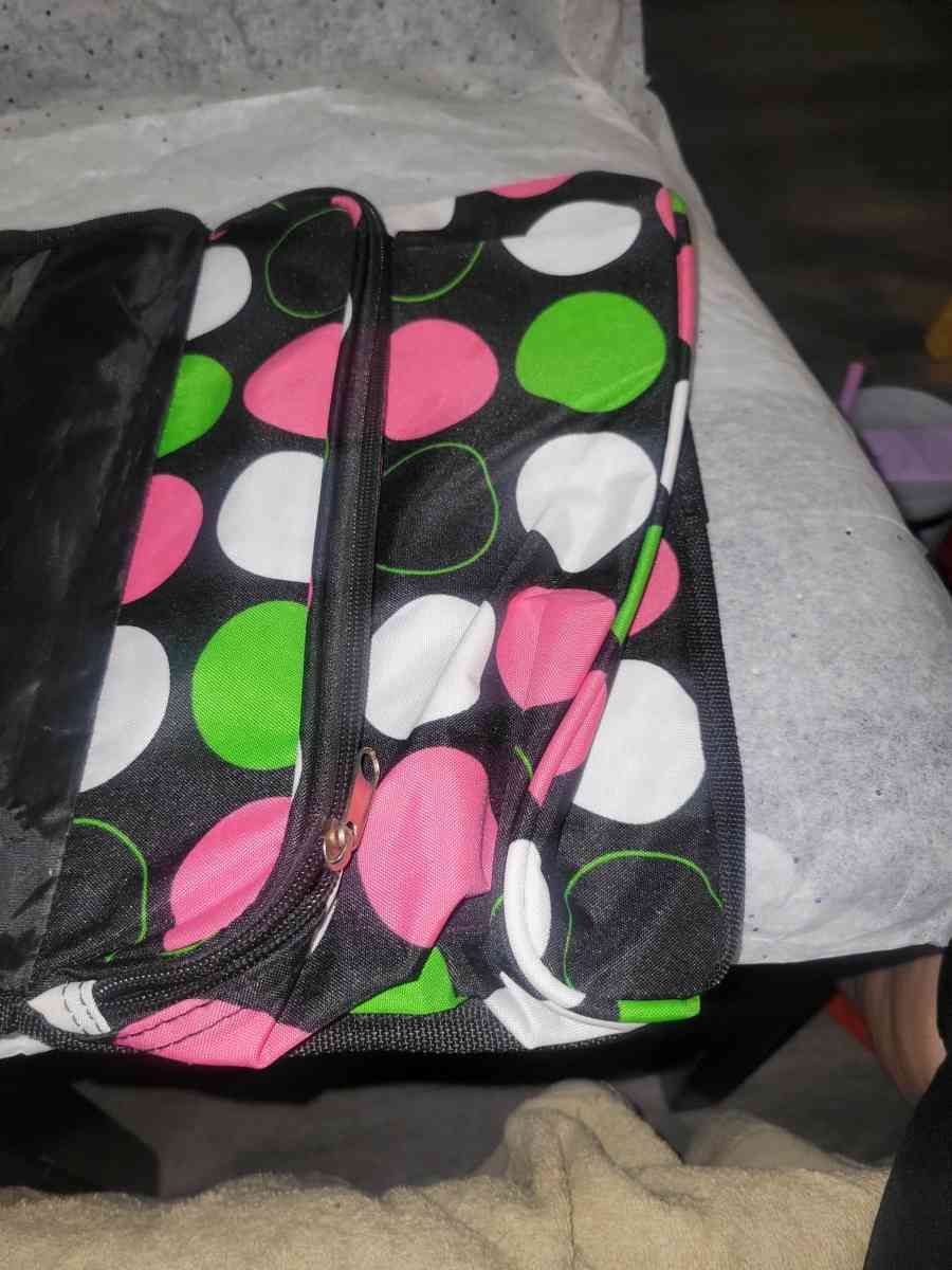Cosmetics Bag and Fushia shoe