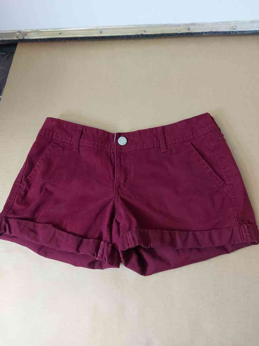 Aeropostale Maroon Twill Shorts
