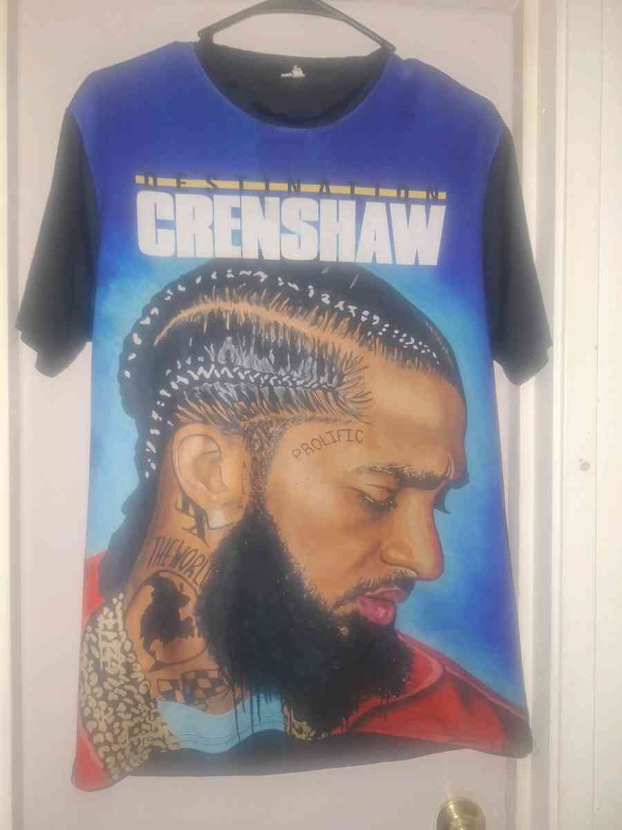 Mens Nipsey Hussle Destination Crenshaw Graphic TShirt