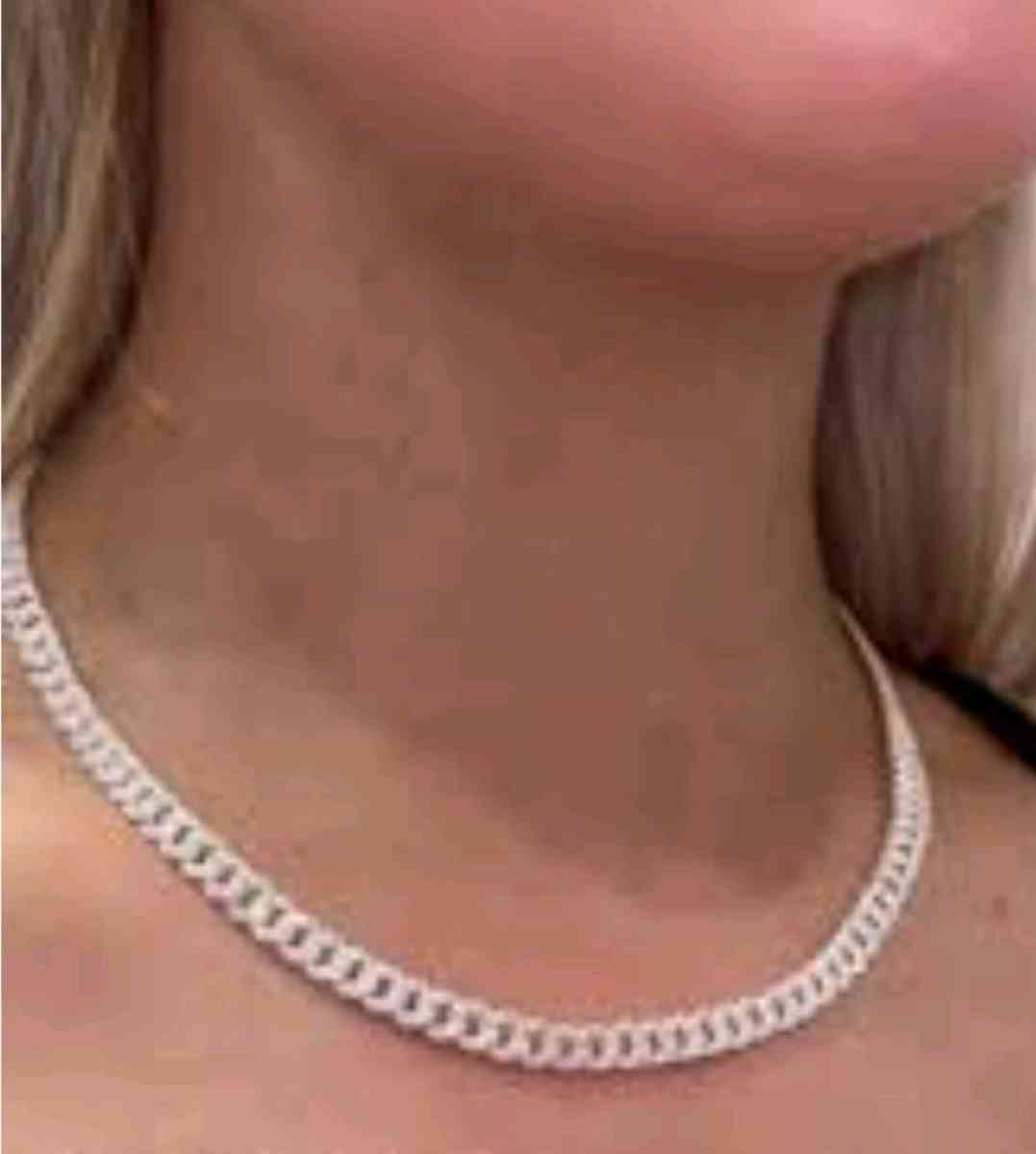 PANDORA STERLING SILVER PAVE CUBAN NECKLACE