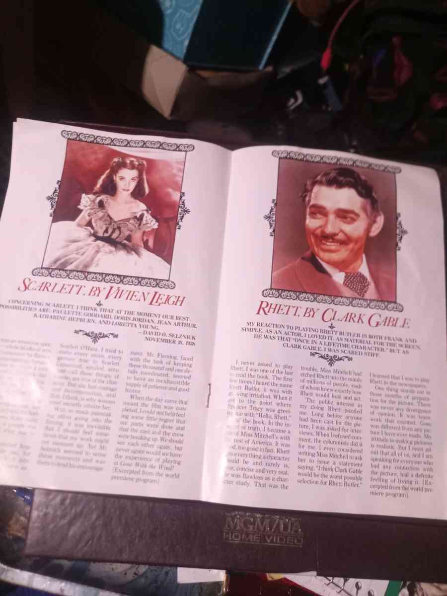collectible VHS types gone with the wind in case