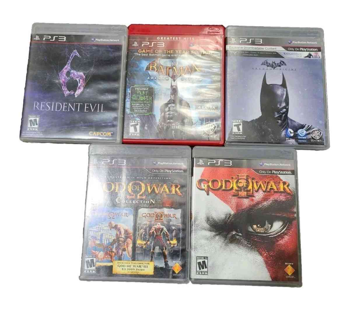 Lot of 5 Video Games PS3 different video games Nice Used Con