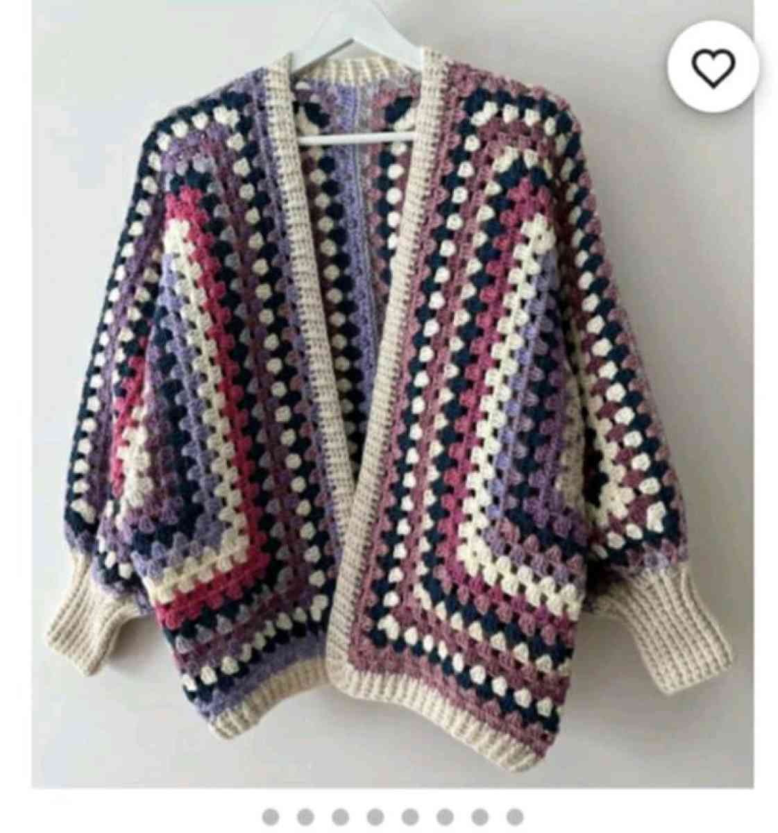 hexagon cardigan handmade