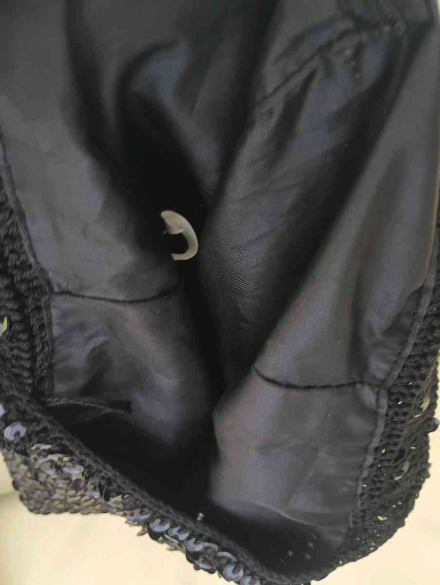 Vintage Sequin Slouchy Hobo Knit Shoulder Bag