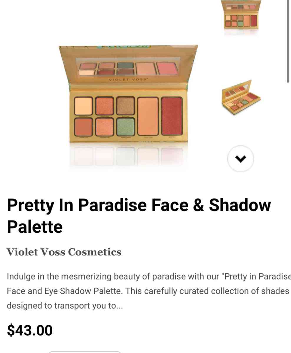 Violet Voss Pretty In Paradise All in one face  Eyeshadow Pa