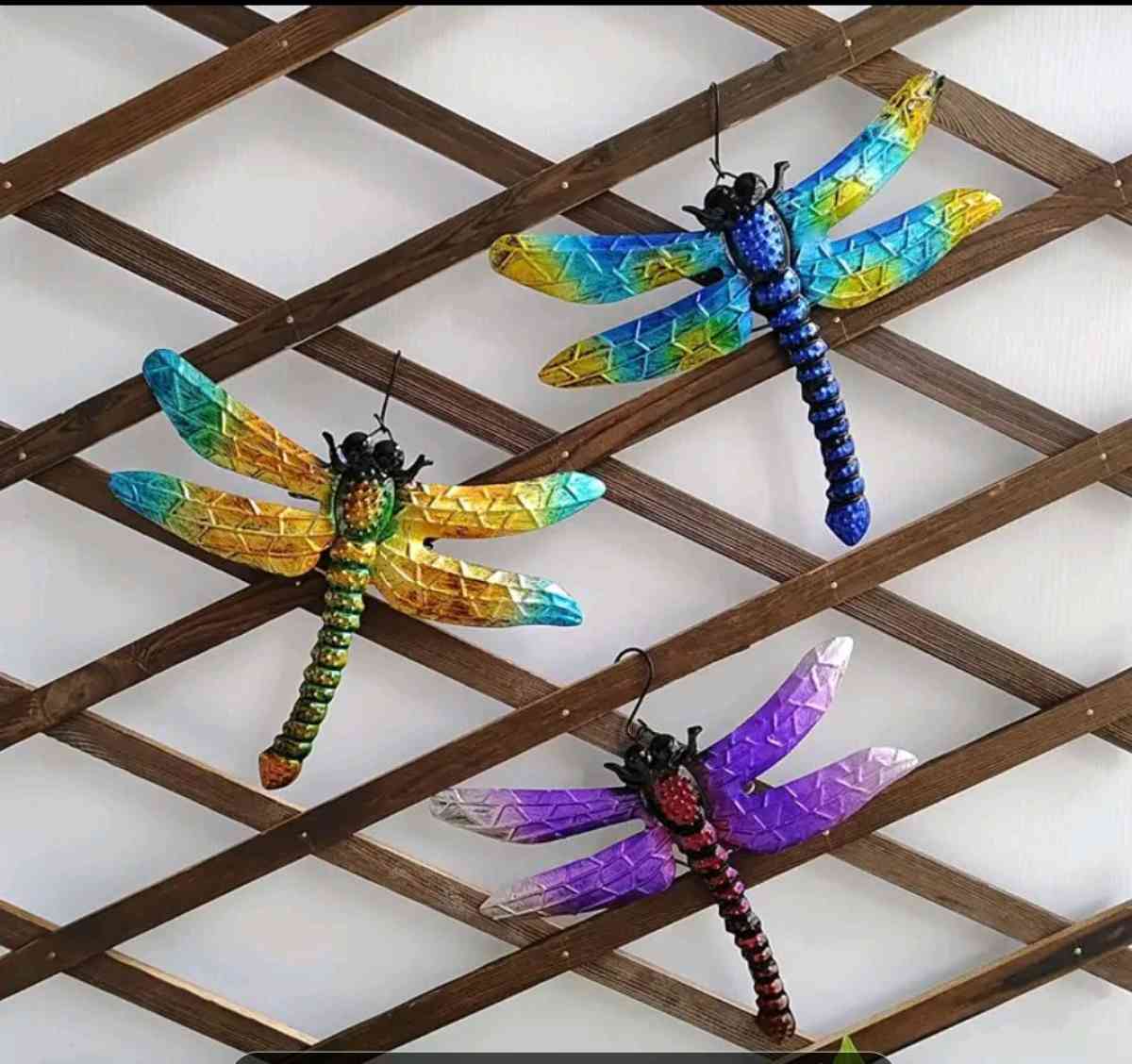 Three Metal Dragonfly Wall Decor