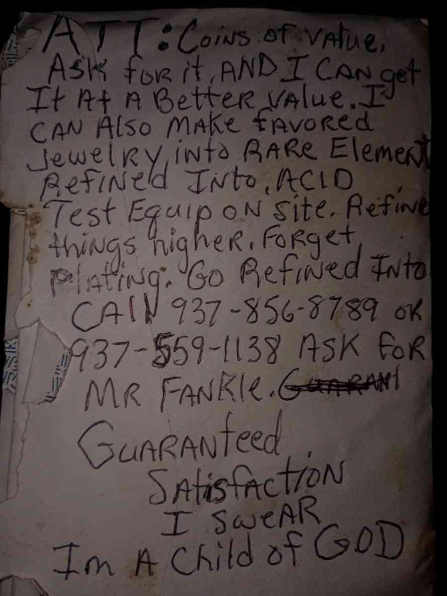 Coins of value refined into rare elements and jewelry