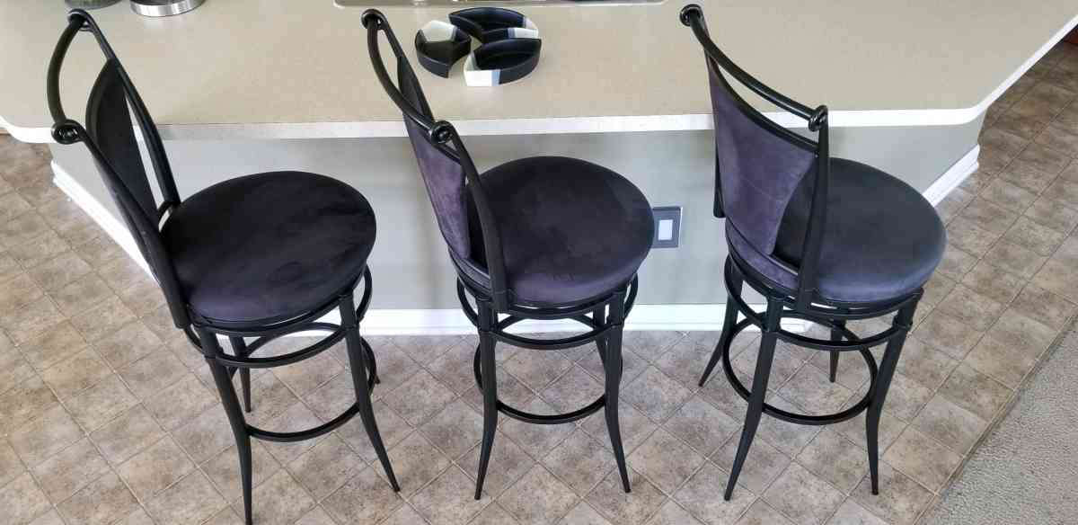 Qty3 Black High Chairs