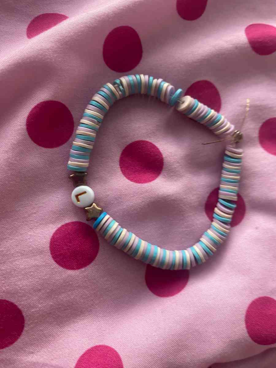 handmade L for love or a name braclet