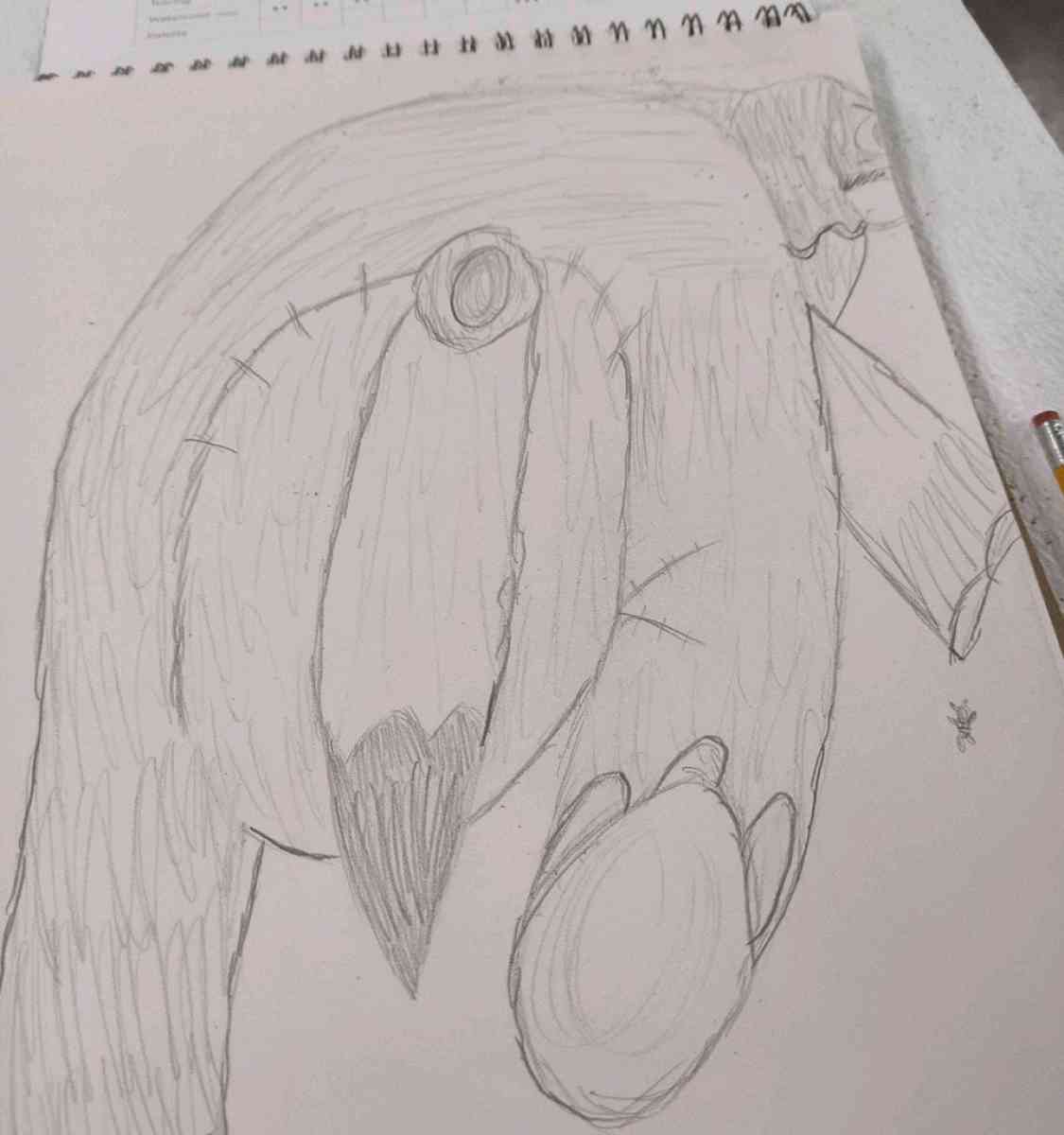 a drawing of a heffalump chasing piglet