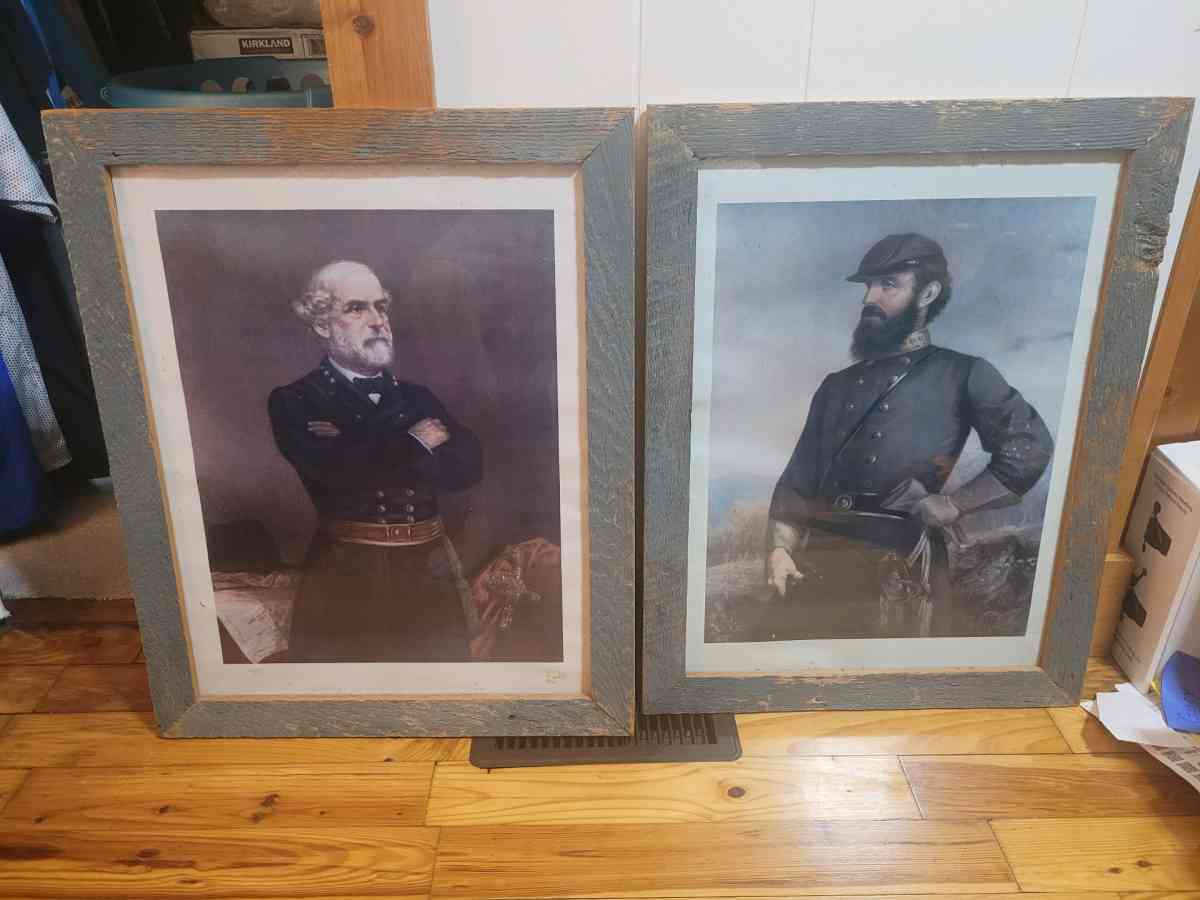 framed prints of Robert E Lee and Stonewall Jackson