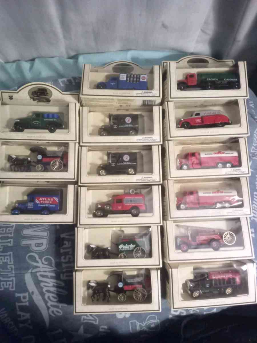 Die cast metal toy cars planes and trains