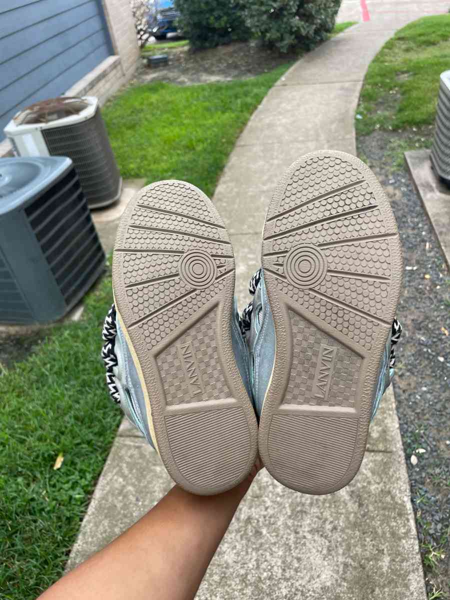 lanvin curb sneaker pale blue