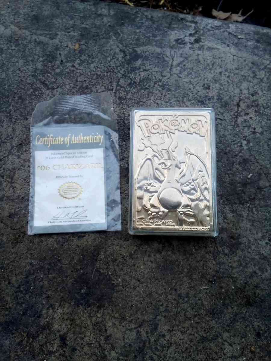 Charizard Gold Plated trading card