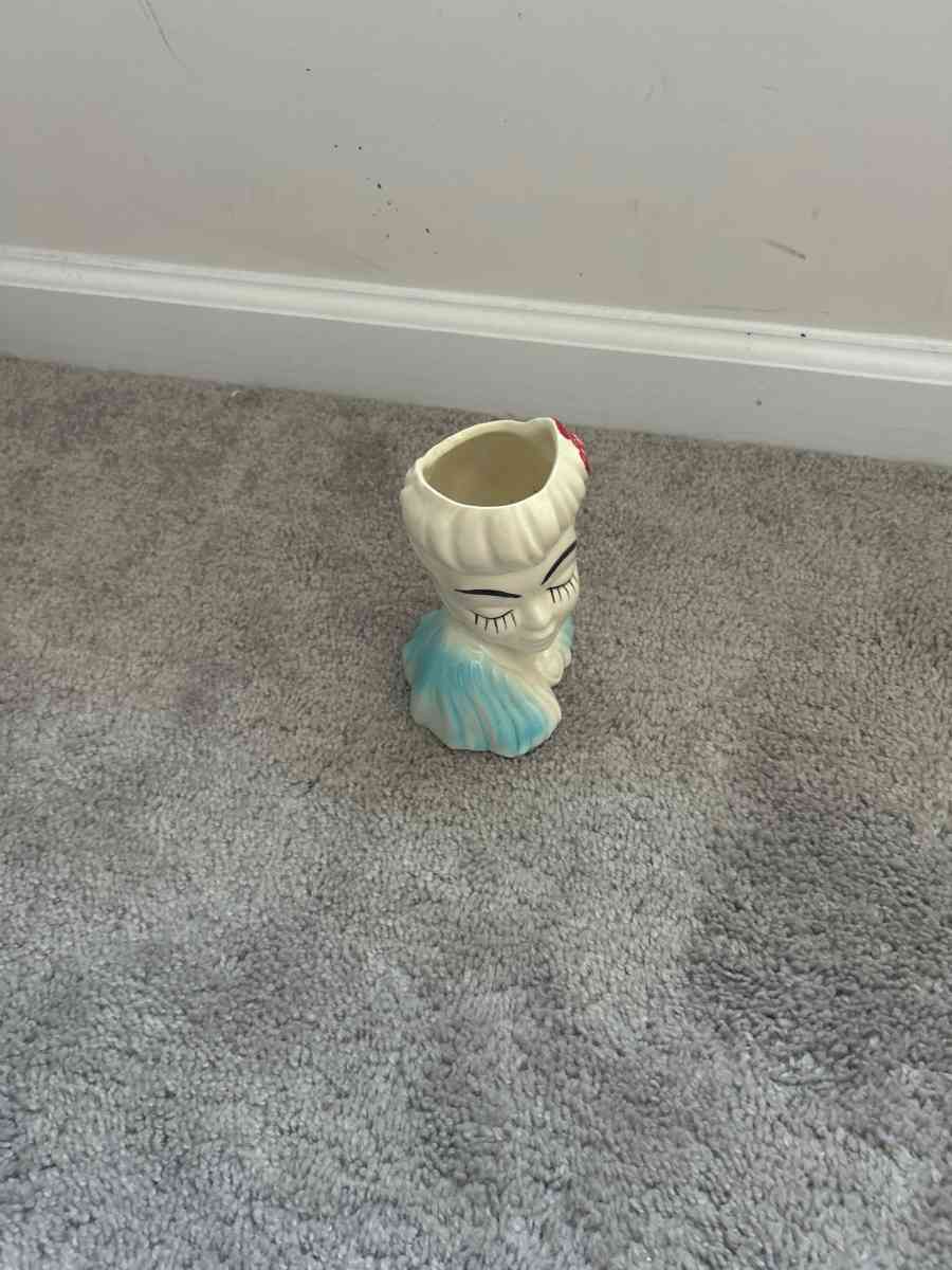 antique make up brush holder