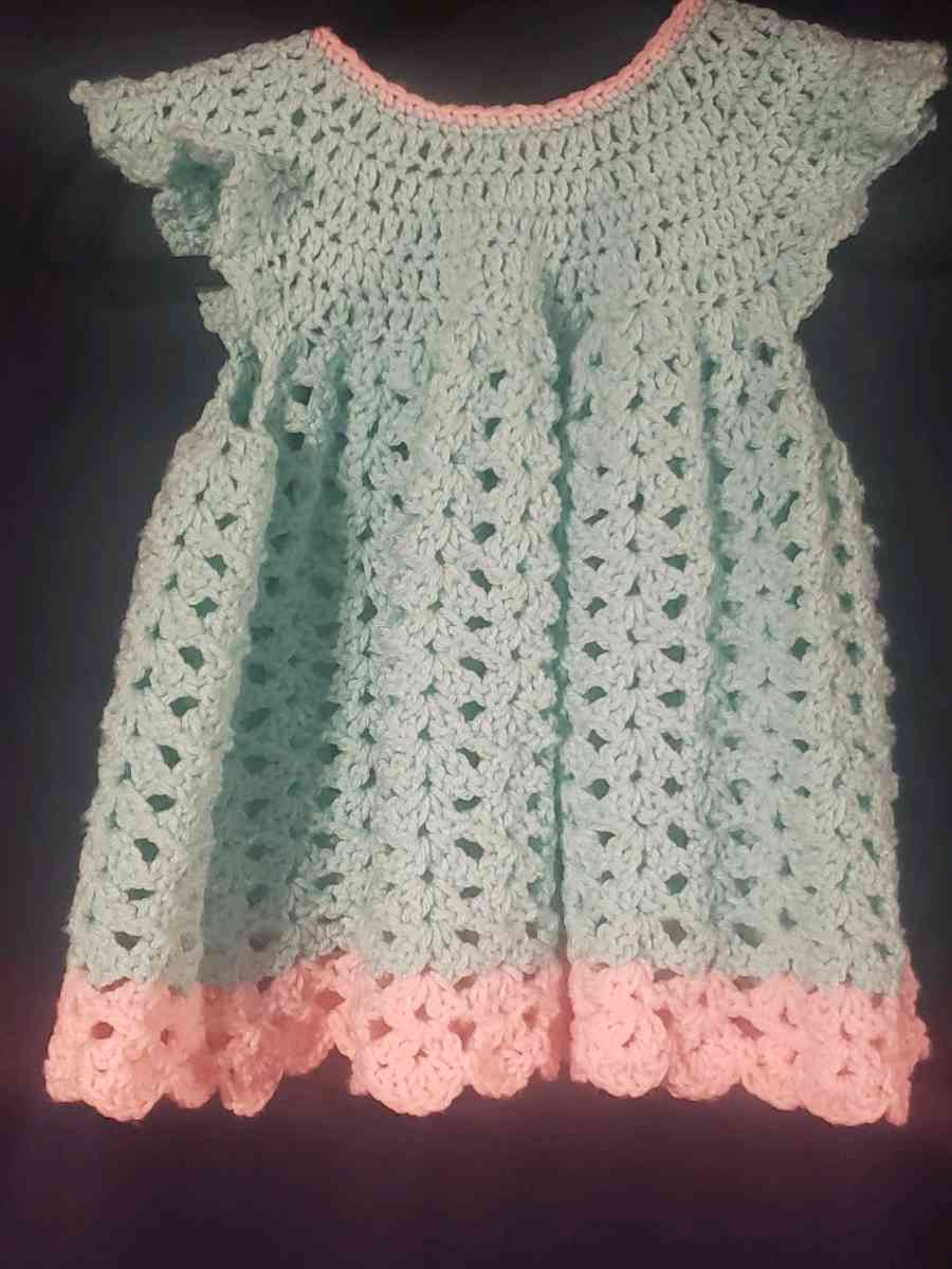 New handmade crochet girls dress