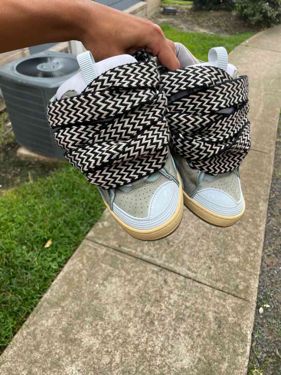 lanvin curb sneaker pale blue